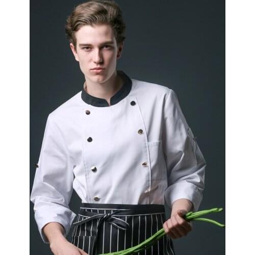 2018 Cook Chefs Work Clothing Long Sleeve Kitchen Cook Coat Hotel Summer Short Sleeve Chef Uniform Double Breasted Chef Jackets