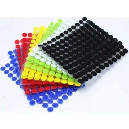 270 Pairs 10mm Adhesive Fastener Tape Dots Nylon Polyester Hook And Loop Magic Sticker Round Strong Self Adhesive Fastener Tape