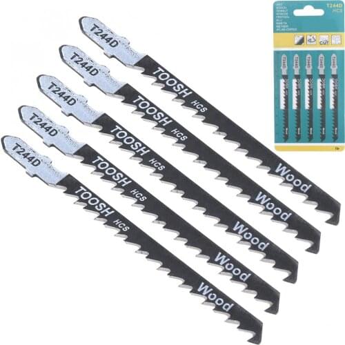 5pcs/set T244D 100mm High-carbon Steel Reciprocating Saw Blades Straight Cutting Jig Saw for Woodworking / Plastic PVC NEW