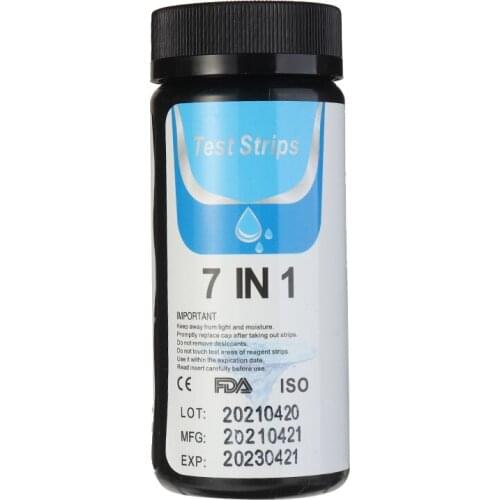 50Pcs 7-in-1 Aquarium Fish Tank Drinking Water Test Strips Kit Nitrite Nitrate PH Tester Aquarium Water Test Strips Hot Sale