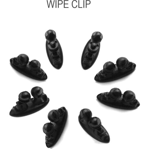 8pcs Car Wire USB Cable Holder Tie Clip Fixer Organizer Black Line Clamp Made of envrionmentally friendly soft plastic