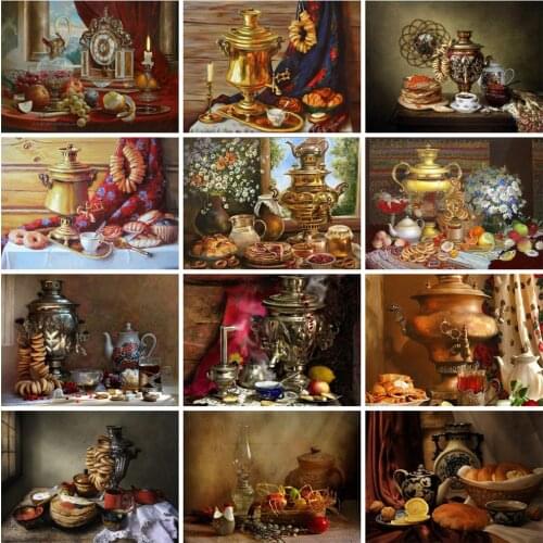 Huacan 5D DIY Diamond Painting Teapot Diamond Mosaic Sale Fruit Pictures Of Rhinestones Embroidery Decor For Home