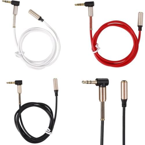 Audio Jack 3.5mm Aux Cable 90 Degree Male to Female Aux Cable 3.5mm Jack Audio Cable Auxiliar for Car Stereos Headphone Speaker