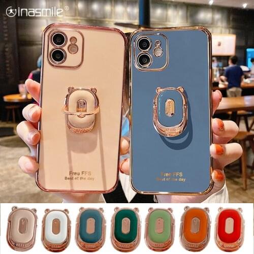 360 degree rotatable metal bear Finger ring smart phone holder Little daisy ring buckle magnetic car Mount holder For smartphone