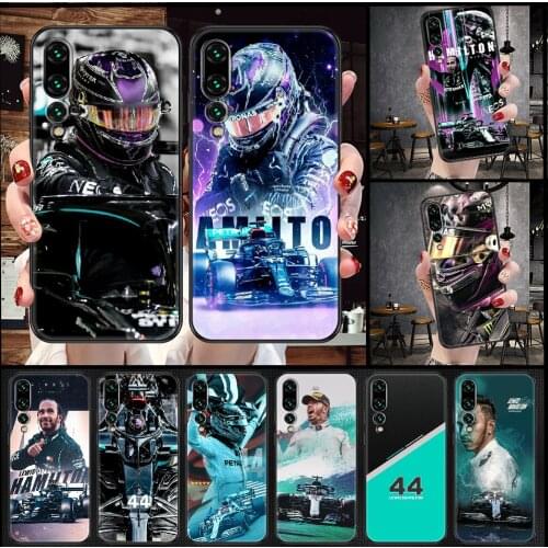 Racing racer Lewis Hamilton 44 Phone Case For Huawei P Mate P10 P20 P30 P40 10 20 Smart Z Pro Lite black luxury back art