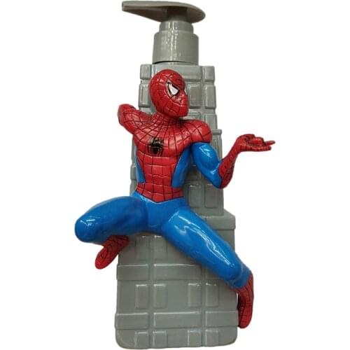 Disney cartoon Kids Spiderman 320ml Shampoo Bottle Movie Woody Buzz Lightyear Alien Model Toy Box lotion hand soap bottled