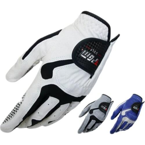 Breathable Microfiber Cloth Palm Anti-Slip Particles Golf Glove Men Sports Protection Equipment Sun Comfortable Sun Protection