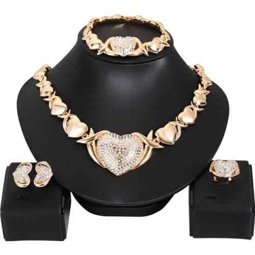 Women Dubai Jewelry Sets Luxury Bridal Nigerian Wedding African Beads Jewelry Set Costume New Design