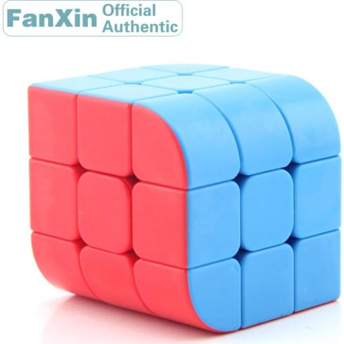 FanXin 3x3x3 Trihedron Magic Cube Cambered Surface Professional Speed Puzzle Twisty Brain Teaser Antistress Educational Toys