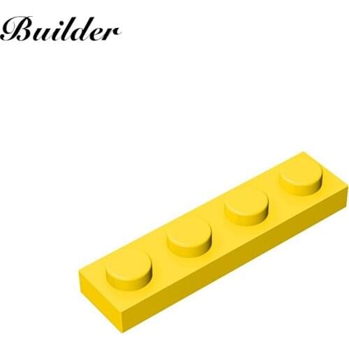 Little Builder 3710 MOC Thin Figures Bricks 1x4 Dots 10pcs Building Blocks DIY Creative Assembles Particles Toys for Children