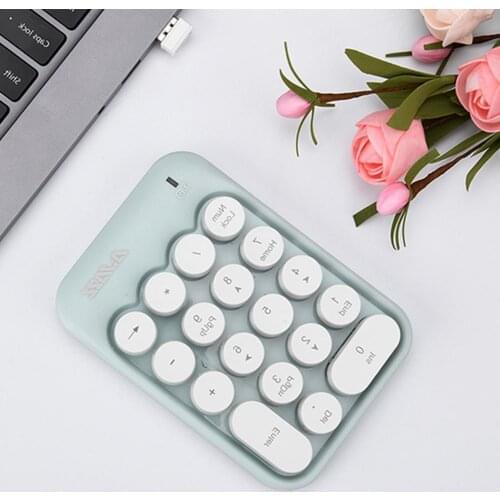 Mute Hit 2.4GHz 2.4GHz Chocolate Key Mini Numeric Keypad for Office