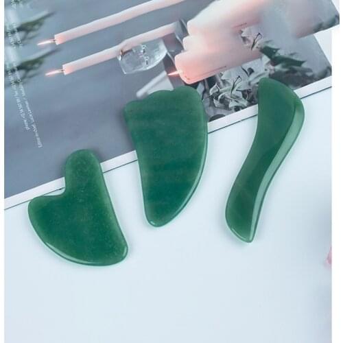 Natural rose quartz GuaSha pate Facial SPA Massage GuaSha Board Body Massager China Traditional Scraping Healing Hot