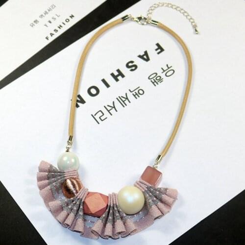 New Fashion Cloth Art Clavicle Necklace Female Literature and Art Model Clothing Show Matched with Necklace Wholesale