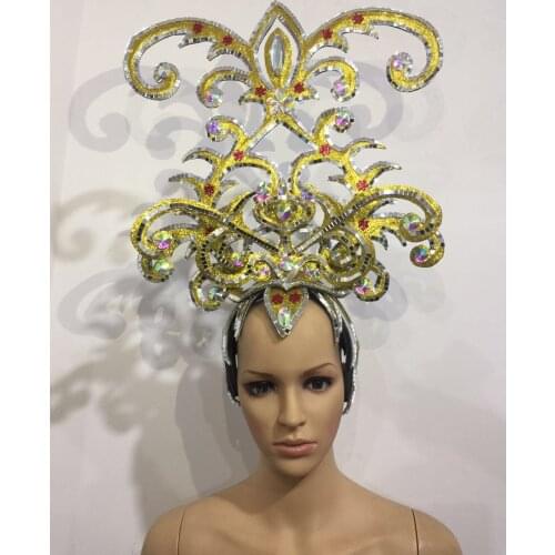 Feather clothing Stage performance catwalk carnival Headdress flower pubs party Mens wear womens clothing