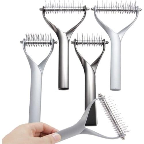 Stainless Steel Combs Dog Hair Remover Cat Brush Grooming Tools Pet Clipper Attachment Pet Trimmer Combs for Pets