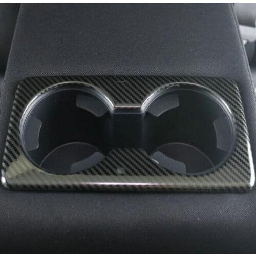 Stainless steel decorative frame for rear drainage cup holder of automobile for Mazda 3 Axela 2020