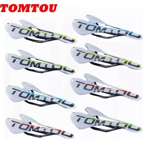 TOMTOU Bicycle Saddle Carbon Saddles Road/MTB Bike Front Seat Mat Cycling Parts Oval Rail 7x9mm Size 270*143mm