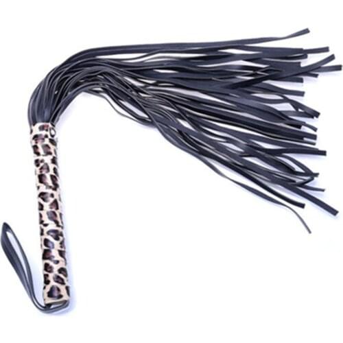 Sex Products Alternative Toys Adult Sex Products Whip Husband and Wife Flirt Leopard Print Leather Whip