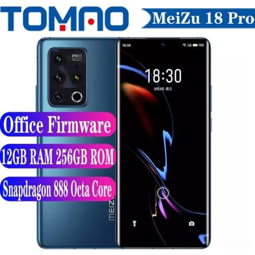 New Meizu 18 Pro 5G Smartphone 6.7inch 120Hz Snapdragon 888 4500mAh 40W 8GB 12GB RAM 128GB 256GB ROM 50MP Camera Google Play NFC