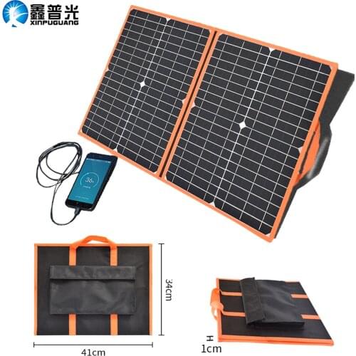 Solar panel 12v kit 40w foldable Portable battery charger 5v usb for telephone powerbank car hiking camping travel home outdoor