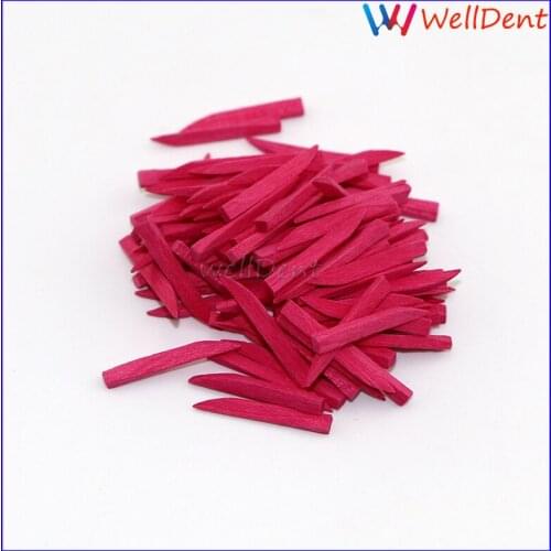 Dental Composite Contoured Wooden Wedges Supply Interdental Dental Materials 6 Color/Size