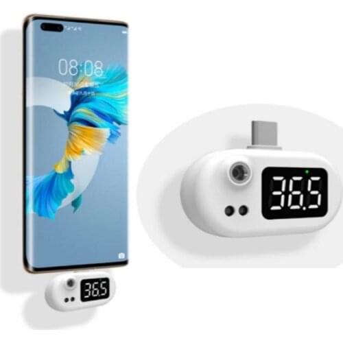 USB Type C and Micro-USB Jack Thermometer Mini Cell Phone Thermometer Infrared Thermometer for Samsung Huawei Xiaomi