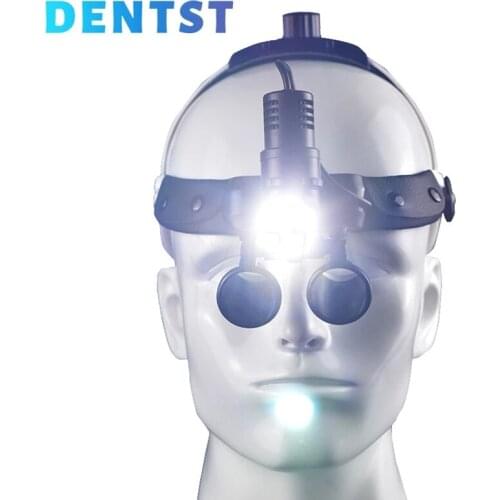 Dentst Dental Magnifying Glass Medical Surgical Head-mounted Binocular Magnifying Glass with Focusing LED Headlight USB Recharge