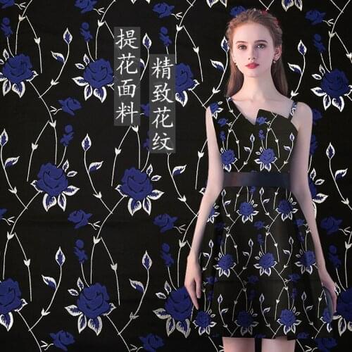 145cm wide new high grade jacquard fabric yarn-dyed brocade spring and autumn dress windbreaker cheongsam clothing fashion