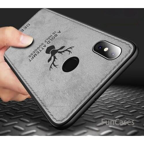 XiaoMi Mi Max 3 case cover Max3 back cover silicone edge deer pattern fabric shockproof case for XiaoMi Mi Max 3 coque capa case