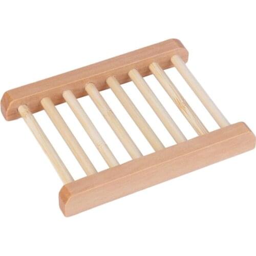 1Pcs Durable Natural Wood Soap Dish Bathroom Accessories Home Storage Organizer Portable Bath Shower Plate Soap Tray Holder
