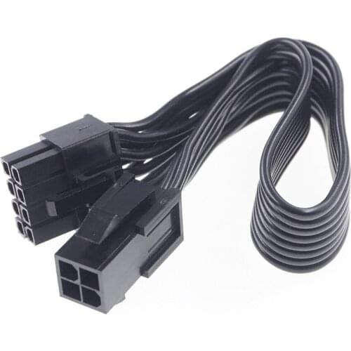 2pcs ATX CPU 4 pin Plug to CPU 8 Pin Receptacle Power Cable Adapter 20 cm RoHS High Quality