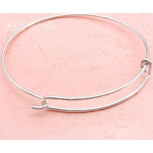 20pcs--Bright Silver / Silver / Gold/ Black Gun Wire Bangles Bracelets, Wiring Bracelet