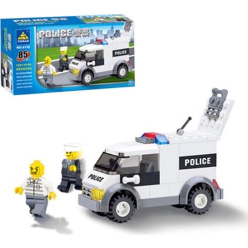 85pcs Kaizhi 6732 Police Prisoner Car Boy Small Particle Building Block Toy Gifts