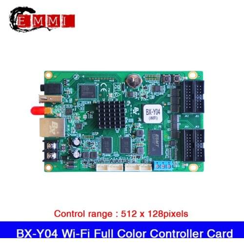 BX-Y04 Wifi Full Color Asynchronous LED Control Card 512*128,1024*64 Pixels Network and USB Remote Cluster Video LED Controller