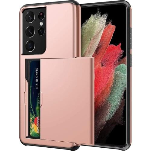 For Samsung Galaxy S21 Ultra Case Galaxy S21 Ultra Wallet Case Card Slot Dual Layer Cover For Samsung S21 Ultra Phone Case S 21