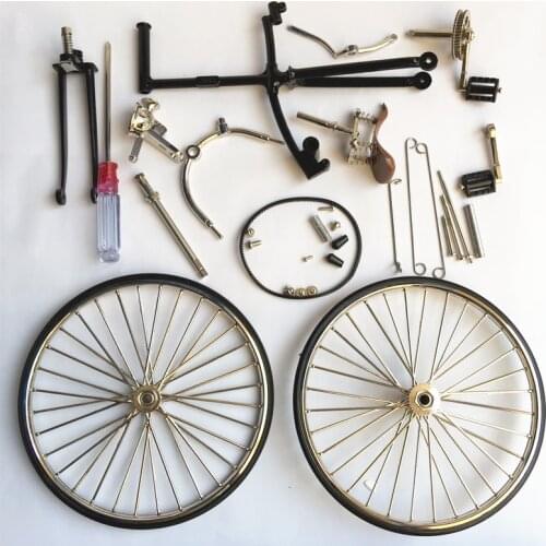 Diy Antique bike 1885 nostalgic bicycle model classic vintage bicycle full parts semi-assembled