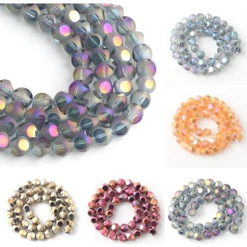 Faceted Blue Dream Austria Crystal Loose Beads For Jewelry Making Diy Bracelet Necklace plating Matte Glass 8 cm Beads Wholesale