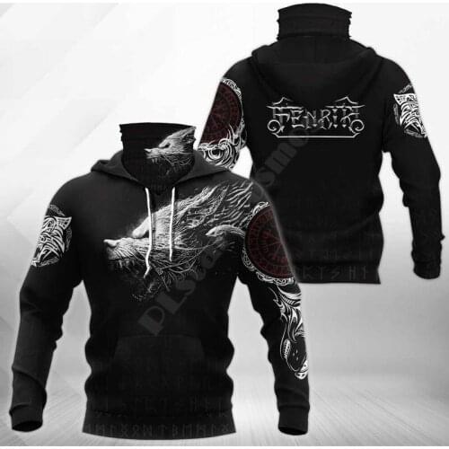 Viking Tattoo 3D Printed Hoodies Harajuku Fashion Sweatshirt Women Men Casual Pullover Hoodie Mask Warm Drop Shipping 01