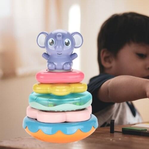 Shower Toys for Kids Gifts Swimming Pool/Bathtub Accompany Supplies Rotatable Baby Bath Set Toys Stacked Colorful Cups