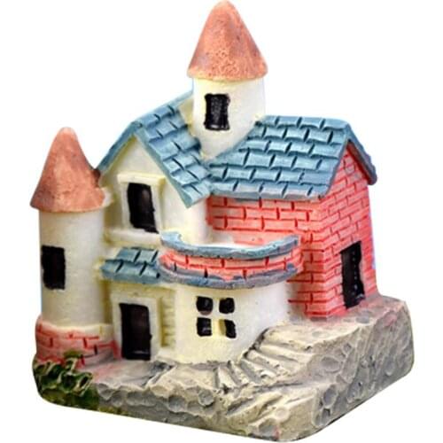 Fairy Garden Miniature Resin Castle House Micro Landscape Ornament Decoration Doll Houses Kids Gift Education Toys For Kids