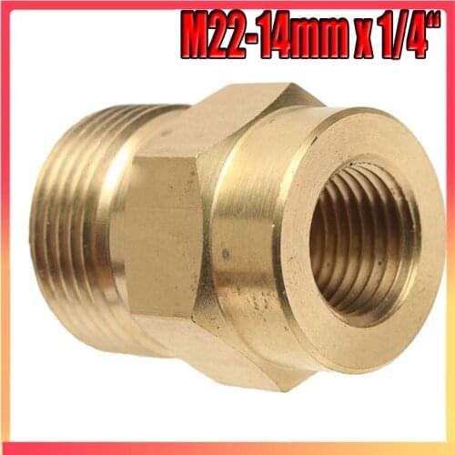 Brass Washer Adaptor Foam Lance Adapter Coupler 1/4 F - M22 for High Pressure Water Tools
