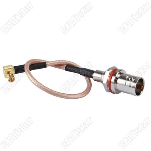 MCX Male RA to BNC Female O-ring Bulkhead Connector 75ohm RG179 Adapter Pigtail Cable 15cm/30cm/50cm/80cm/1M/2M Or Custom
