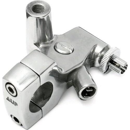 DHBH-25mm 1inch Motorcycle Clutch Lever Mount Holder for Honda Shadow 600 VT750 Silver Aluminum Alloy