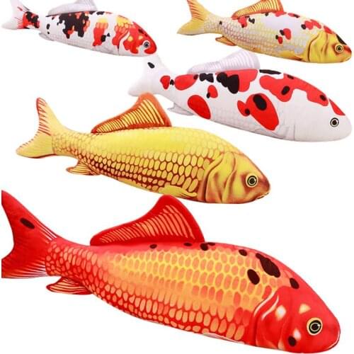 New Taisho Showa Red White Gibel Carp Golden Koi Fish Stuffed Plush Toy 16cm 30cm 60cm 90cm 1pcs 3D Birthday Gift