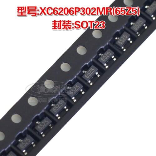 New XC6206P302MR SOT-23 silk screen 65Z5 positive voltage regulator chip 3V 140MA