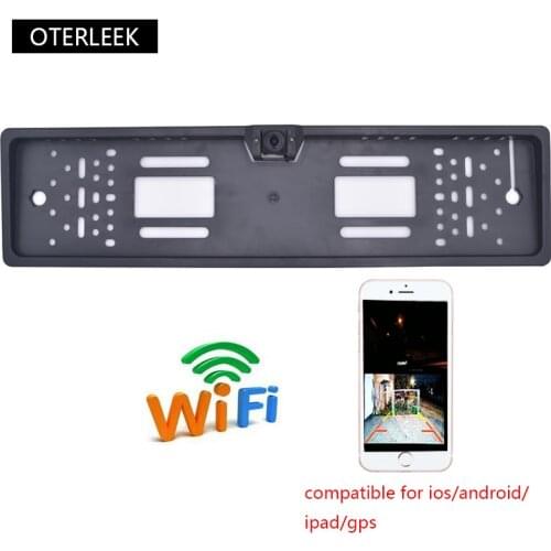 OTERLEEK WIFI License Plate Rear View Camera Wifi Back Up Camera for ipad for iPhone Android and Car GPS