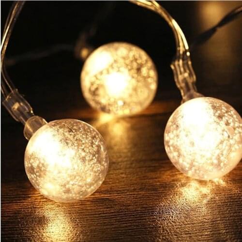 Led Fairy String Lights AA Battery LEDs Crystal Ball Lamp Christmas Lights Garland Indoor for Christmas Wedding Decoration light