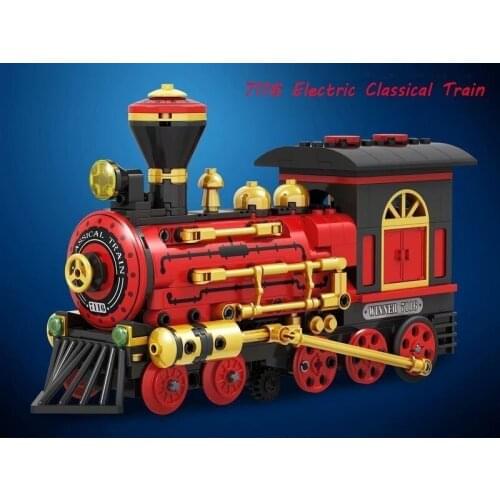 Winner 7116 372pcs Electric Classical Train Building Blocks Bricks Classic Power Model Kids Toys Compatible Electric