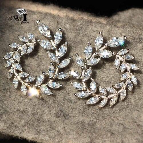 YaYI Jewelry Fashion Princess Cut 16 CT White Zircon Silver Color long Ear Earrings wedding Party tassel Earrings Gifts