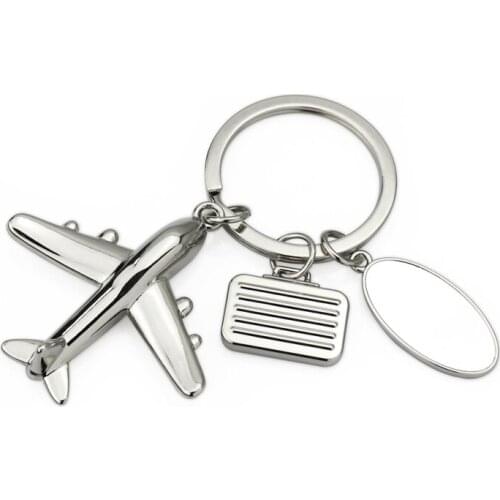 12Pcs Airplane Keychains Travel Keyring Friendship Jewelry Diy Gift for Flight Crew Traveler Aircraft Key Chain Car Bag Pendant